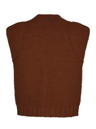 Harper bruine gebreide gilet