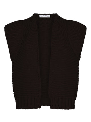 Harper donker bruine gebreide gilet