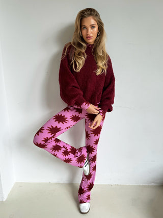 Liva bordeaux oversized trui