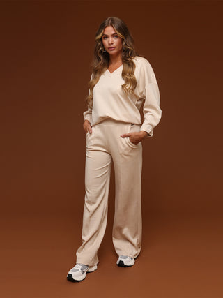 Deni off white tweedelige set