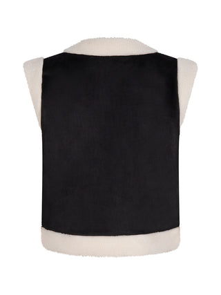 Hazel zwarte teddy gilet