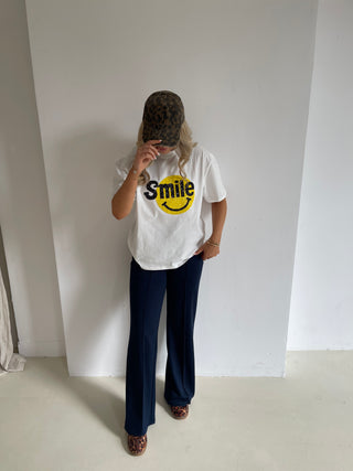 Smile wit/gele t-shirt