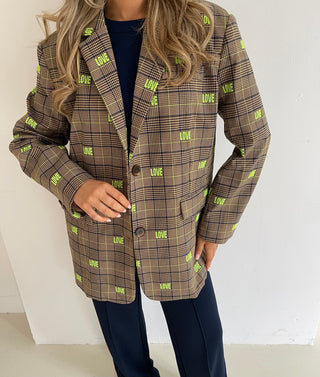 Kira neon groene blazer