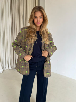 Kira neon groene blazer