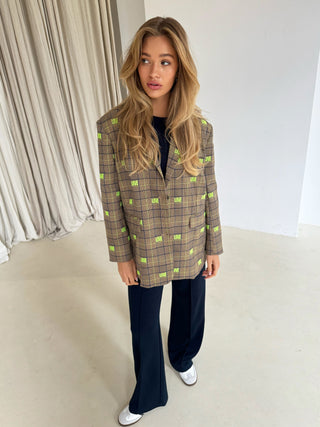 Kira neon groene blazer