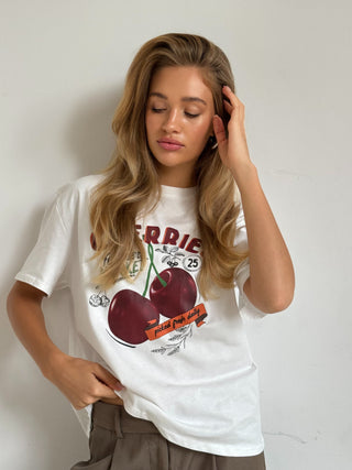 Cherrie witte t-shirt