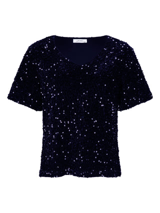 Brylee navy pailletten tweedelige set