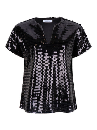Brook zwarte pailletten top