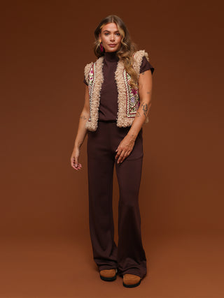Jessica bruine tweedelige set