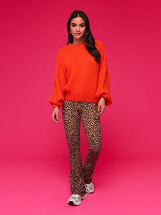 Liva neon oranje oversized trui