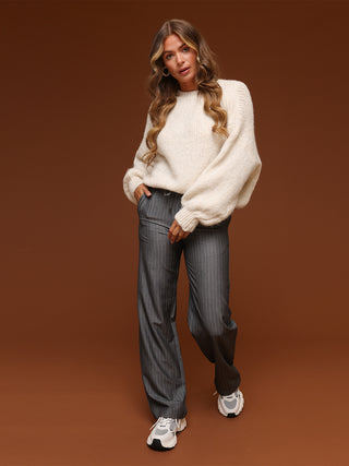 Brittany krijtstreep broek