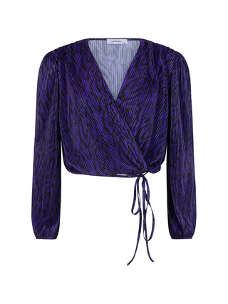 Deanne paarse print tweedelige set