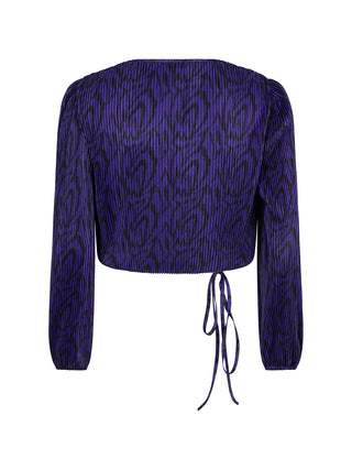 Deanne paarse print tweedelige set