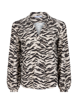 Gillian off white zebra traveller blouse