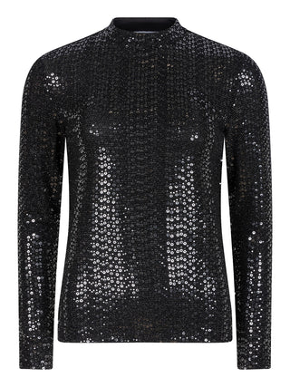 Camber metallic top met pailletten