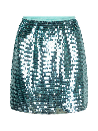 Ivy blauwe pailletten mini rok