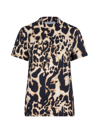 Mosley zwart/beige leopard top