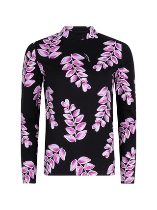 Magdalen lila hart/bloemenprint top