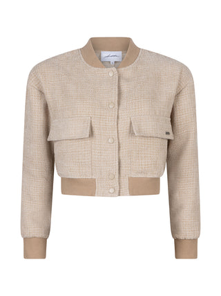 Darla beige korte bomberjack