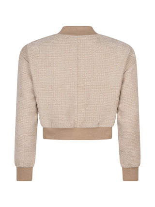 Darla beige korte bomberjack