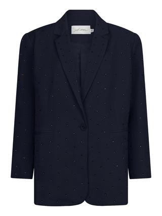 Loué navy blazer met steentjes