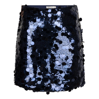 Rachel navy mini rok met pailletten