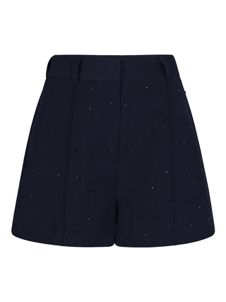 Liya navy short met steentjes