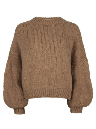 Liva taupe oversized trui