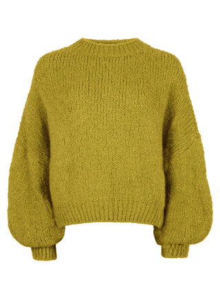 Liva lime groene oversized trui