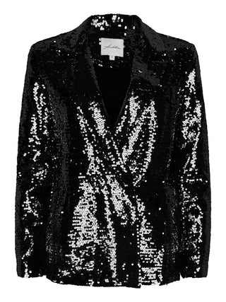 Riri zwarte blazer met pailletten