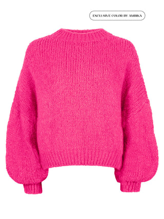 Liva neon roze oversized trui