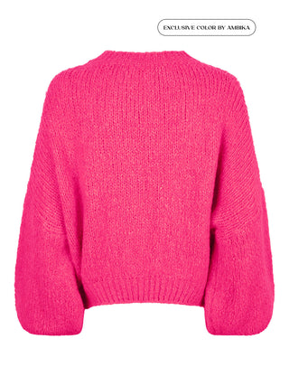 Liva neon roze oversized trui
