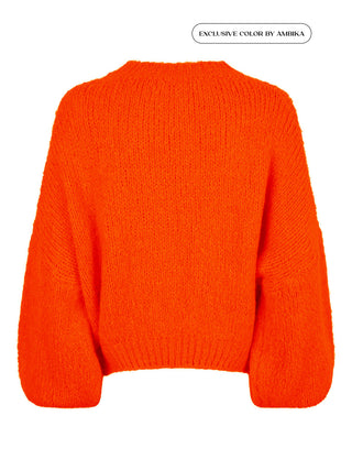 Liva neon oranje oversized trui