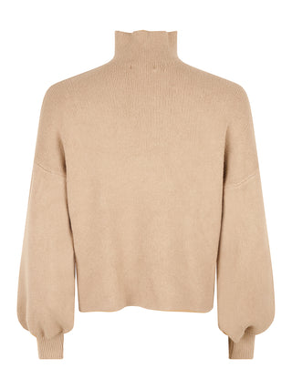 Yada beige trui met col